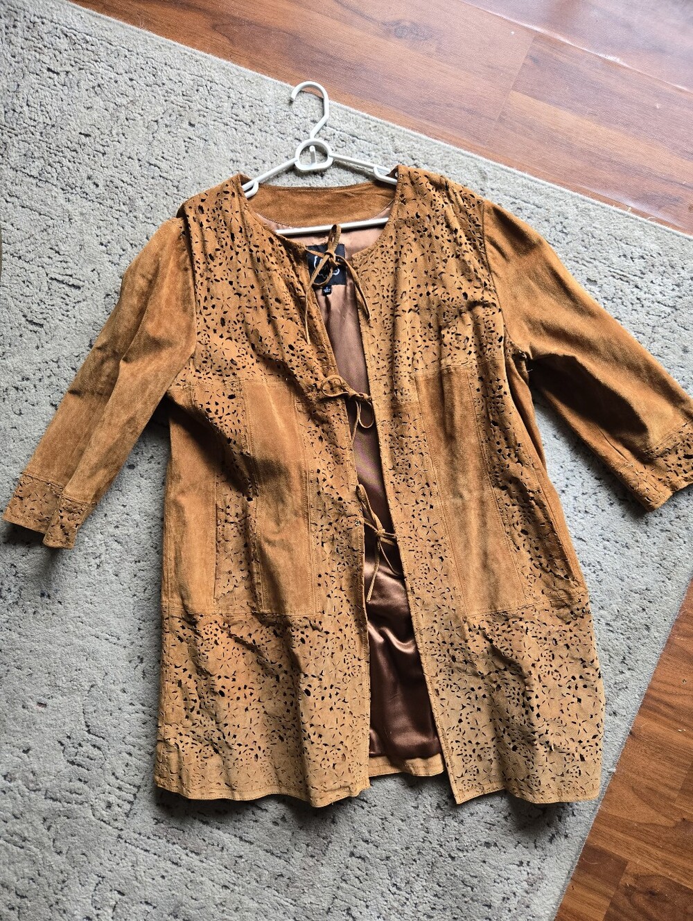Vintage Leather Suede Jacket Chi By Falchi - Picture 3 of 8